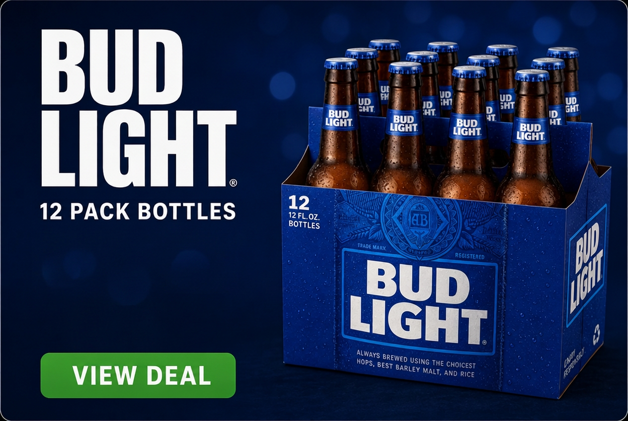 Bud Light 12 pack bottles